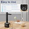 Latedaux 5 Gallon Dual-use Desktop Electric Water Bottle Dispenser, USB Type-C Charging Automatic Countertop Drinking Water Bottle Pump for 2-5 Gallon, Smart Water Jug Dispenser for Camping(Black)