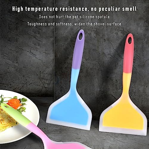 Image of Baskety Silicone Spatula Medium Turner Silicone Pancakes Fried Shovel Nonstick(Random Color)