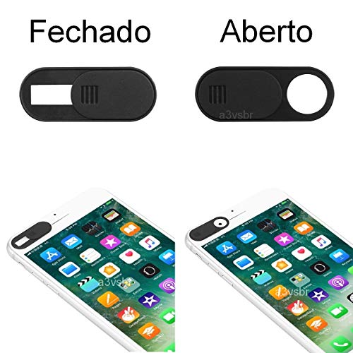 A3vsbr kit 3 tampa ultrafino Webcam Camera notebook laptop smartphone celular protetor anti espião