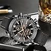 BY BENYAR Watches for Men Chronograph Analog Quartz Waterproof Men's Wrist Watches Casual Big Face Leather Dress Watch Elegant Gifts #2