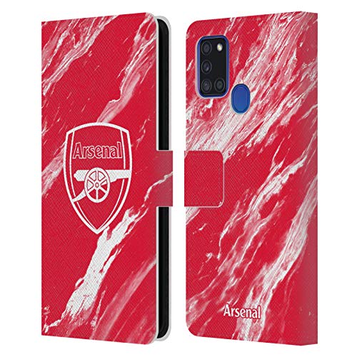 Coque Samsung Galaxy A21s Arsenal FC avec Rabats Portefeuille et Support Vidéo