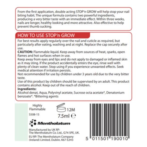 Nagellack gegen Nägelkauen Stop N Grow 7,5 ml