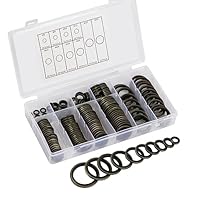 Hydraulik Dichtringe mit Gummilippe, 150 Stück M6-M24 Ölablassschraube Dichtring Bonded Seal Dichtring, Dichtungsringe Sortiment für Zentral-Hydraulik, Servolenkung, mit Aufbewahrungsbox