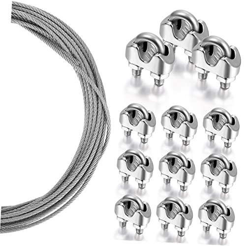 MUCKLILY 1 Set Wire Rope Cable Clamps Cable Clamp Clips Tension Wire Clamps Steel u Saddle Fasteners Versatile Rigging Tools