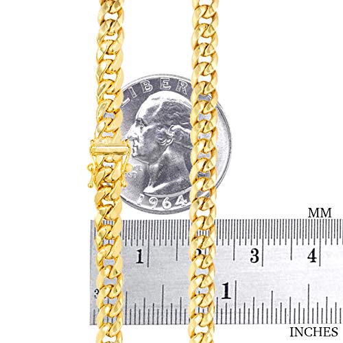 Nuragold 14k Yellow Gold 5.5mm Miami Cuban Link Chain Bracelet, Mens Womens Jewelry Box Clasp 7" 7.5" 8" 8.5" 9" - Image 6
