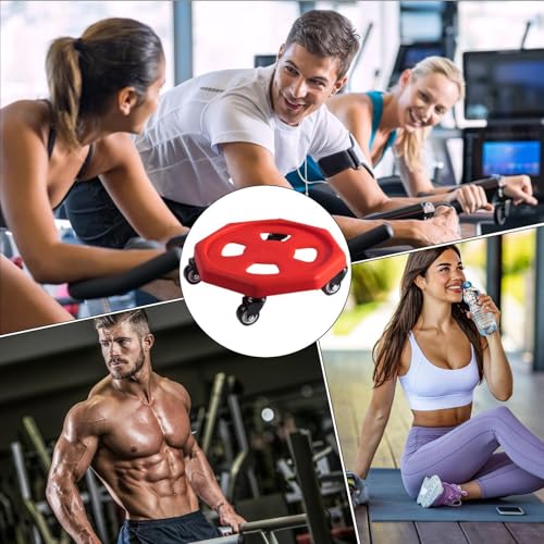 Rodillo abdominal y disco de entrenamiento portátil con doble rueda para ejercicio en casa 4