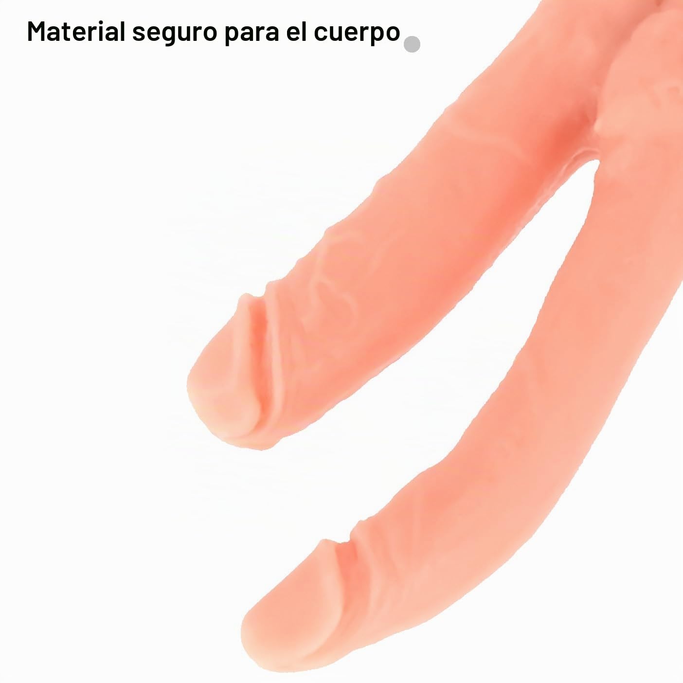 Consolador Doble Dilos 24cm Juguete Sexual para Lesbianas Silicona Resistente al Agua Consolador de Doble Cara para Mujeres Juguete Sexual Dong con Eje Curvo para Juguetes Anales y Vaginales FOPS D27