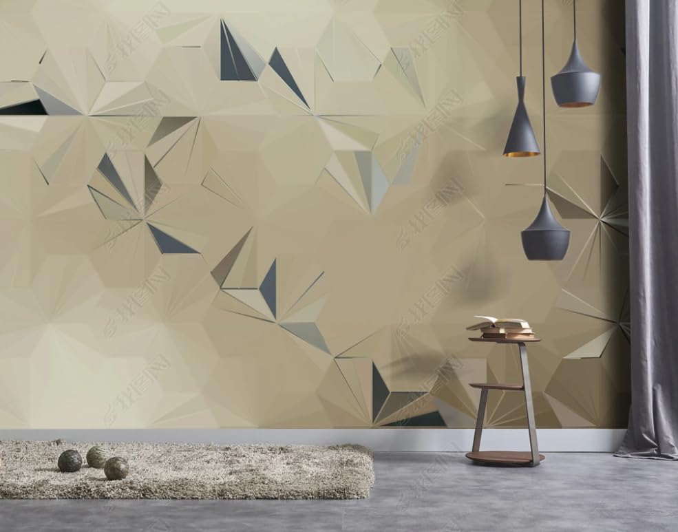 Mural pour Salon et Chambre : Grand Papier Peint Intissé Géométrie Vintage 350cm