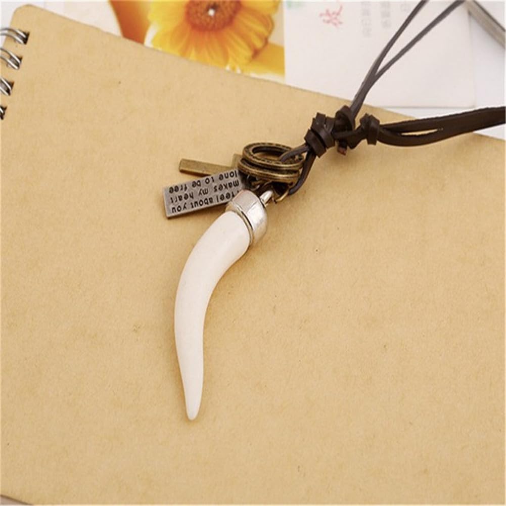 イタリアンホーンネックレスペンダント ヴィンテージ コーニチェロ タリスマンネックレス ラッキーホーン チリペッパー レザーネックレ