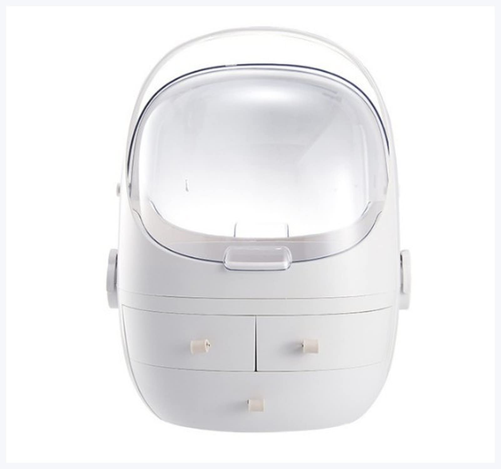Kosmetik Aufbewahrungsbox Wasserdichtes und staubdichter Bad Große Make-up-Organizer Organizer Werkzeuge Hautpflege Schmuck Aufbewahrungsschublade(White)