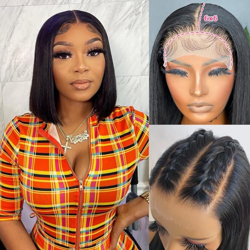 Keytac Bob Wig Human Hair Lace Front Glueless Wigs for