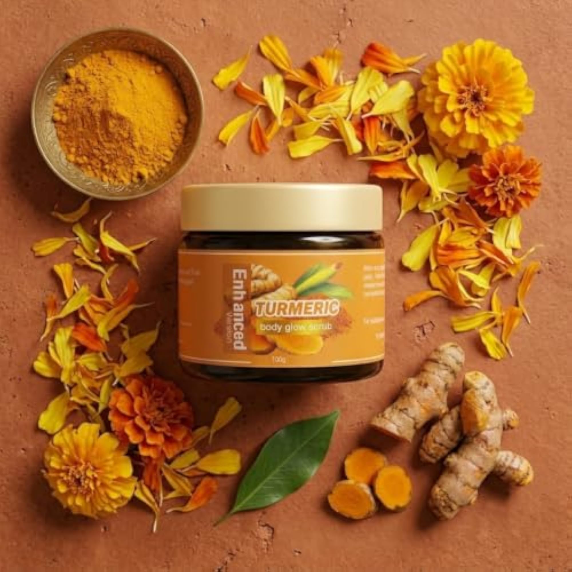 Turmeric Body Glow Scrub for Deep Exfoliation & Brightening