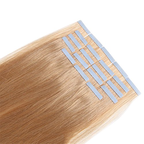 Extensions adhésives Tape In cheveux humains lisses 20 pcs RemeeHi
