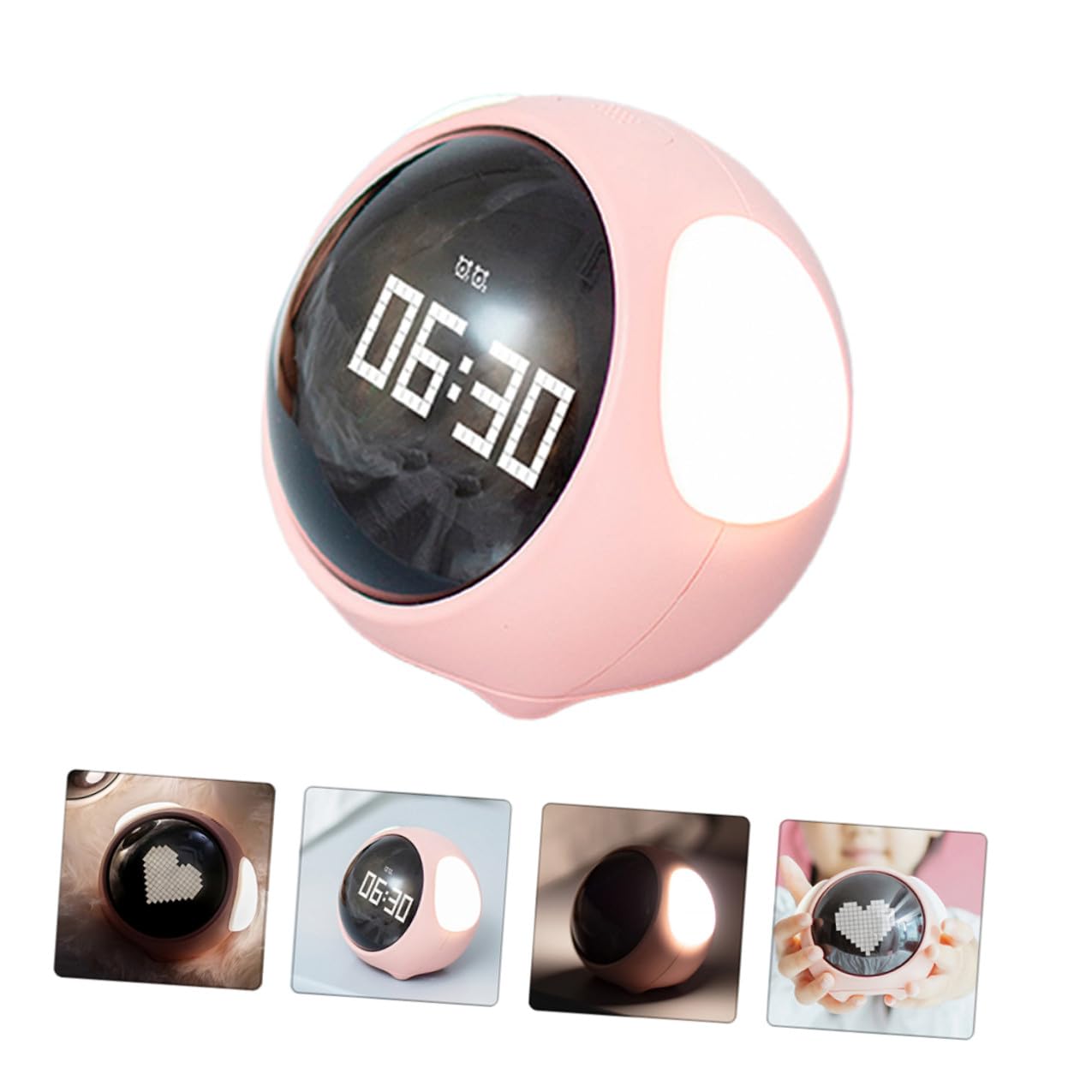 Reloj Despertador Digital LED Expresión Encantadora para Dormitorio Infantil Incluye Reloj Digital y Alarma Luminosa