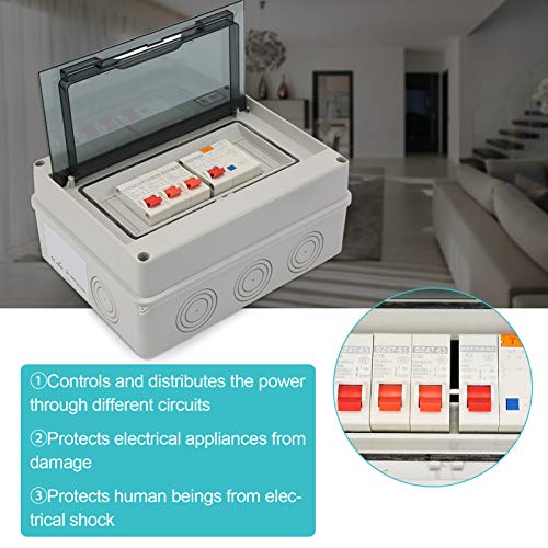 Consumer Unit Circuit Breaker Panel IP65 Plastic Leakage Circuit Breaker, Garage Consumer Unit, Garage Box Mini, Electric Consumer Unit (3 Way) - Image 2