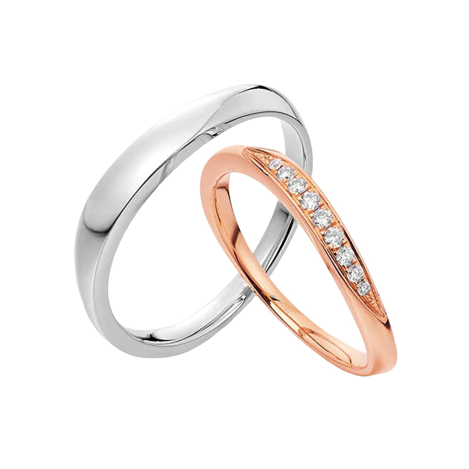 Anillos de boda de oro blanco de 9 K, simples alianzas de boda 375 de oro auténtico, sin piedras preciosas, 3,1 mm, para hombres, talla 52 (16,6)