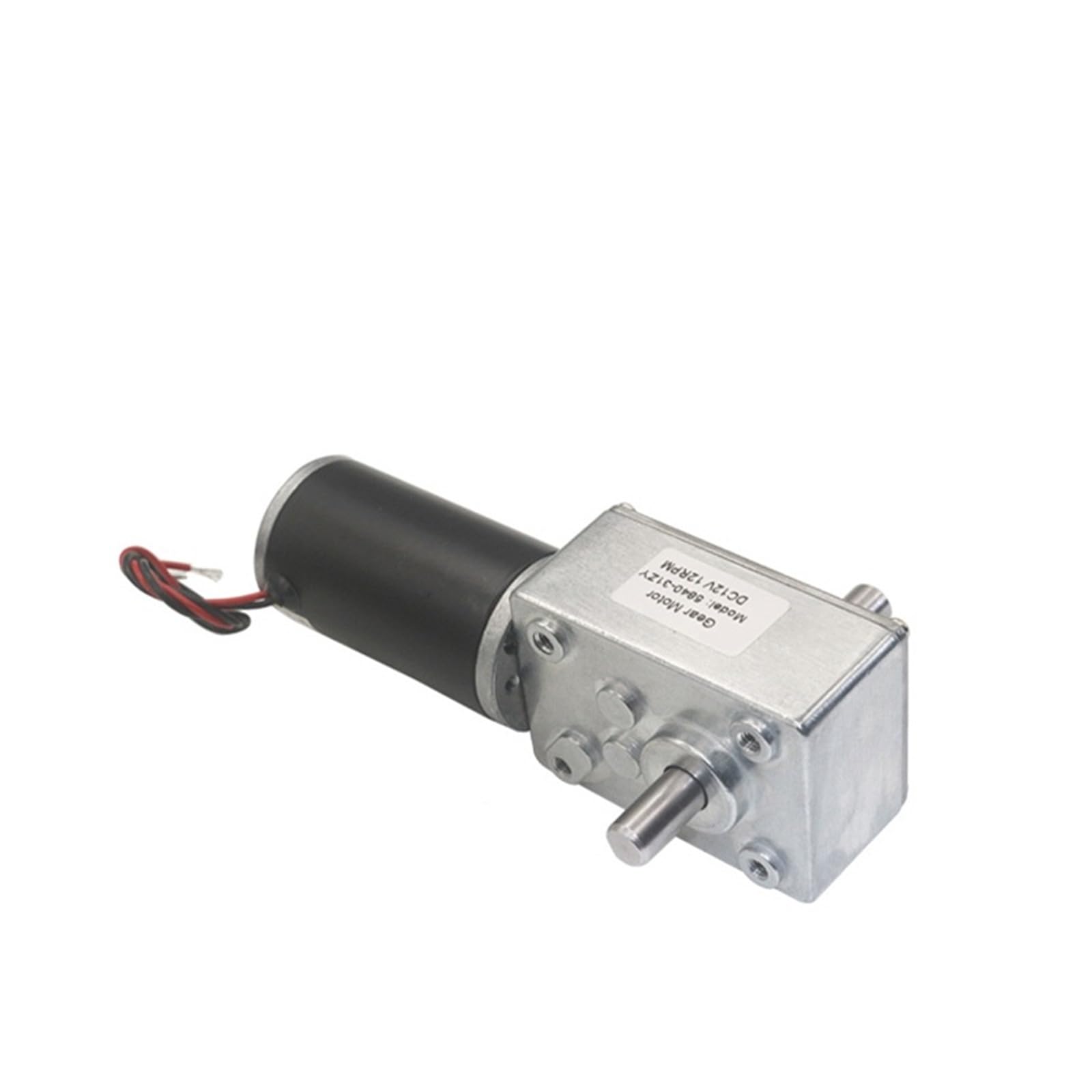 5840-31zy DC12V 12 RPM A 470 RPM CW/CCW Motoriduttore a vite senza fine con riduzione a doppio albero 1 pz(100 RPM)