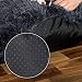 lionto Donutbett für Hunde und Katzen, Flauschiges Hundebett rund für kleine und große Heimtiere, Ø 100 cm, weiches Katzenbett aus kuscheligem Plüsch, Hundekissen mit extra Dicker Füllung, dunkelgrau
