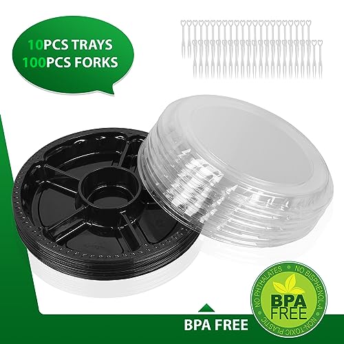 Weqnnm Plastic Appetizer Tray With Lid thumb #2