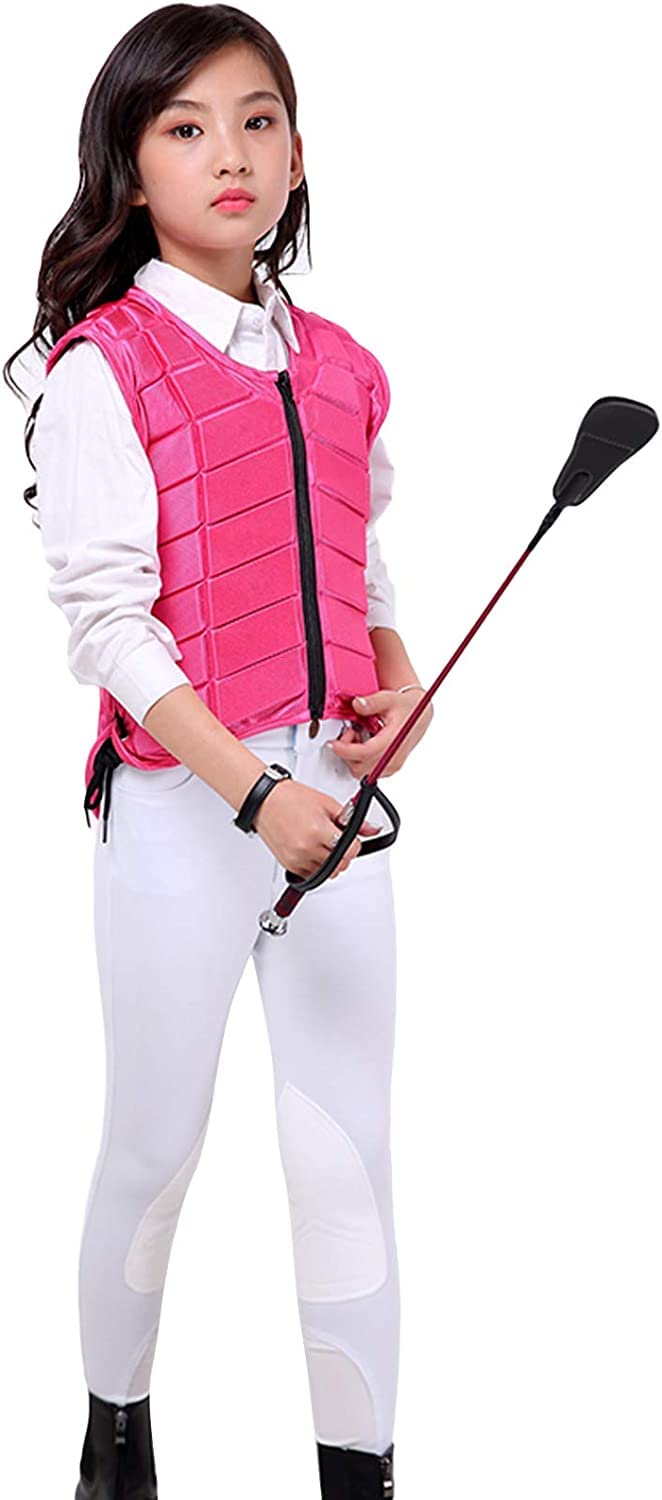 TentHome Unisex Bambini Gilet di Protezione Equestre EVA imbottito sicurezza equitazione attrezzature di Protezione del Corpo Guardia Gilet di assorbimento degli Urti