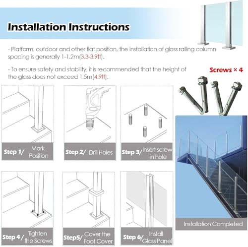 Barandilla plateada de 95 cm para escaleras de hogar ajustable 8