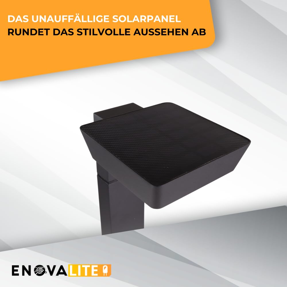 4er Set Solar Wegeleuchte mit Bewegungsmelder - 3 Lichtmodi - 3000K Warmweiß - IP54 wetterfest - Aluminium - eckige LED Außenleuchte Pollerleuchte Garten Terrasse