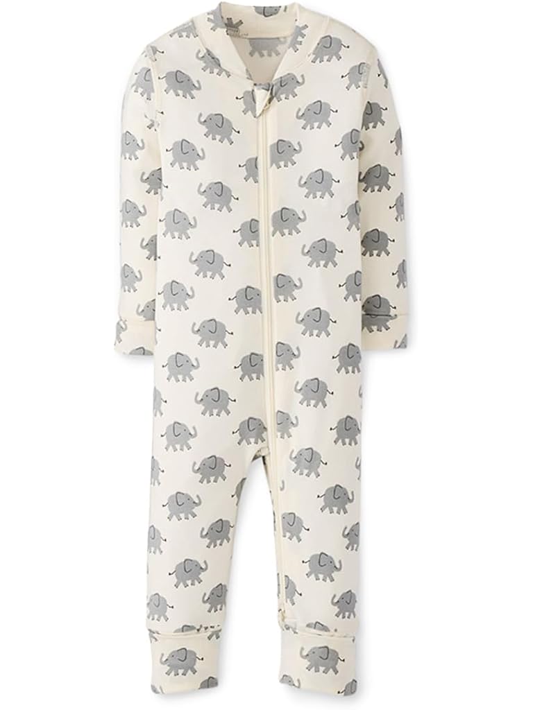 White Hanna Andersson 2-Way Zip Sleeper in HannaSoft™ (Infant/Toddler)