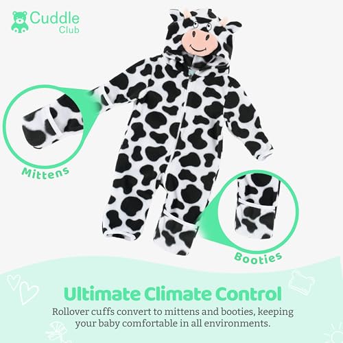 image for Cuddle Club Fleece Baby Bunting Bodysuit – Infant One Piece Kids Hoo