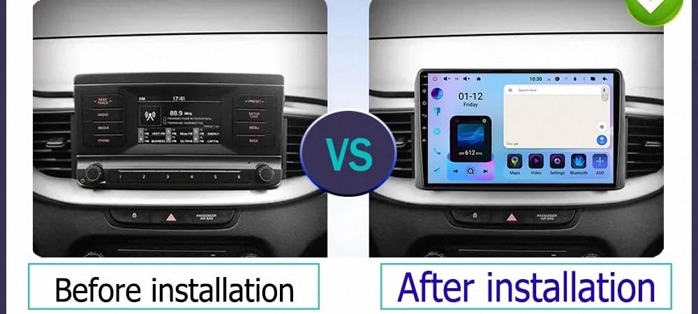 Coche con Carplay Android Auto Inalámbrica para Kia Ceed 3 CD 2018-2022 A-Pple Carplay & Android Auto, Autoradio Portátil Car Play con Pantalla Táctil, 4 Nuclear 4G+64G