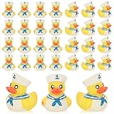 Kaisibum 32 Stück 3D-gedruckte Mini Enten aus Resin, süße nautische Wasserenten als Tischdeko, Partydeko, Autodeko, Handwerksbedarf, Geschenk für Nautik-Fans und Jungen