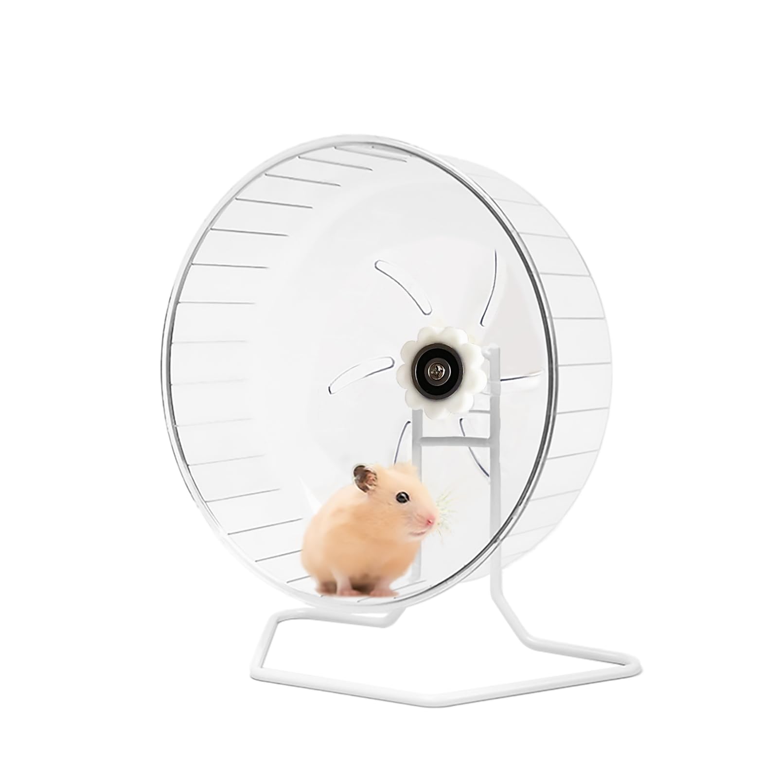 Ruota silenziosa per criceti, giocattolo per criceti, gabbie, accessori, 24 cm, con supporto in ferro, per piccoli animali, gerbilli, ricci, topi e topi siriani