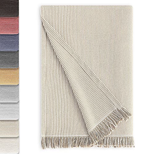 Vipalia Colcha Multiusos Sofa. Plaid para Cama. Manta Foulard Cubre sofá Cubrecama. Cómoda Práctica y Suave. Poliéster Algodón. Calidad Diseño. Paul 230 x 260 cm Beige