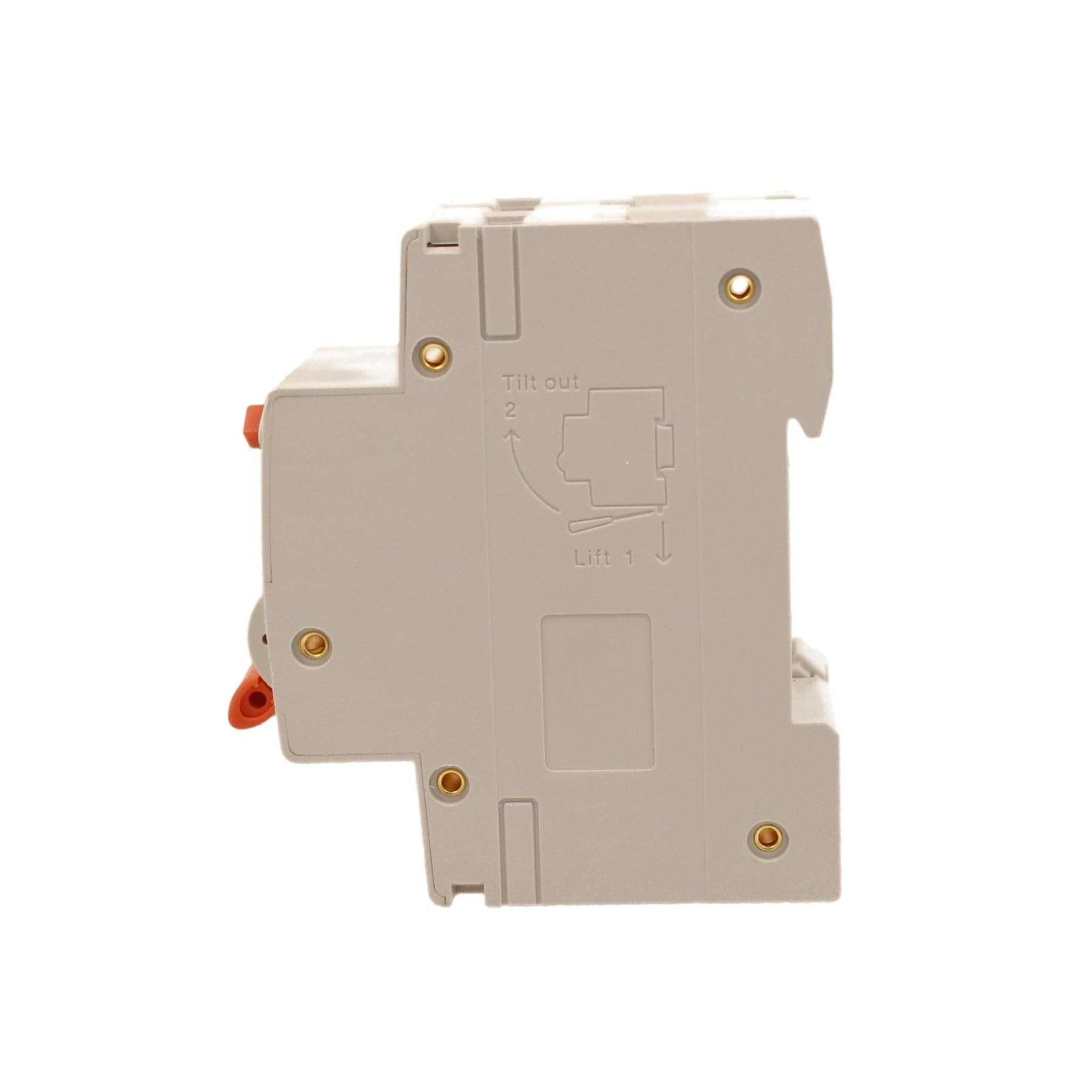 Interrupteur magnétothermique différentiel double levier 30 mA 20 A C20 230 V, RCBO Type AC Courbe C, 1P+N 6 kA 30 mA, 2 modules DIN