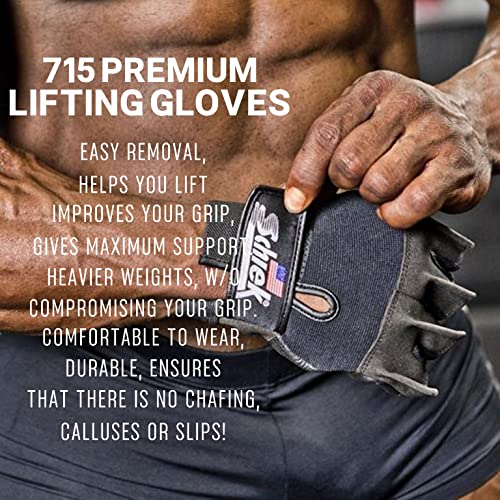 Schiek Sports 715 Premium Gel Lifting Gloves Exercise Equipment (Medium) by Schiek - Used condition - Image 6
