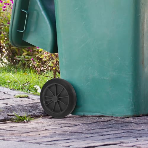 Roues de poubelle extérieure en caoutchouc renforcé PU lot de 2