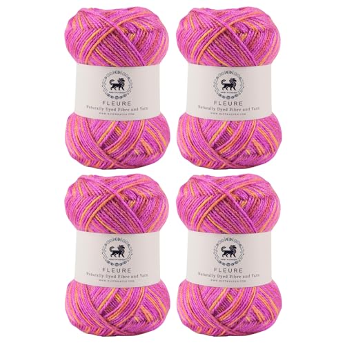 Image of Nestnhaven Acrowools Fleure Hand Knitting and Crochet Yarn. Pack of 1 Ball - 100gms. Shade no - NNHF (Multicolor17) | (400 Gm)