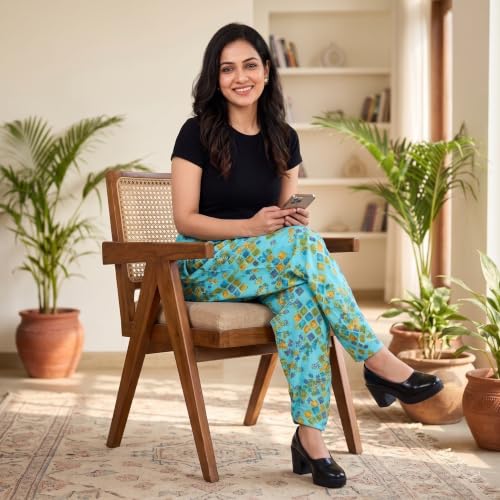 Image of FASHION GALLERY Women's Rayon Relaxed Fit Patiala Salwar with Full Length Drawstring Closure Type and Flexible Waist|Patiala Pant for Woman