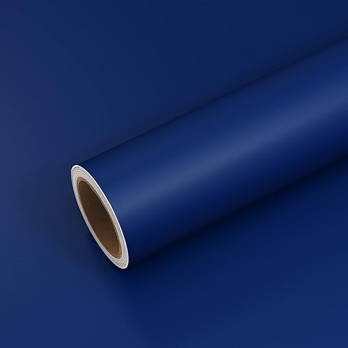 VEELIKE Royal Blue Wallpaper Peel and Stick for Bedroom Bathroom Living Room 15.7''x354'' Blue Contact Paper Waterproof Self Adhesive Blue Removable Vinyl Wallpaper for Walls Cabinets Countertops Desk