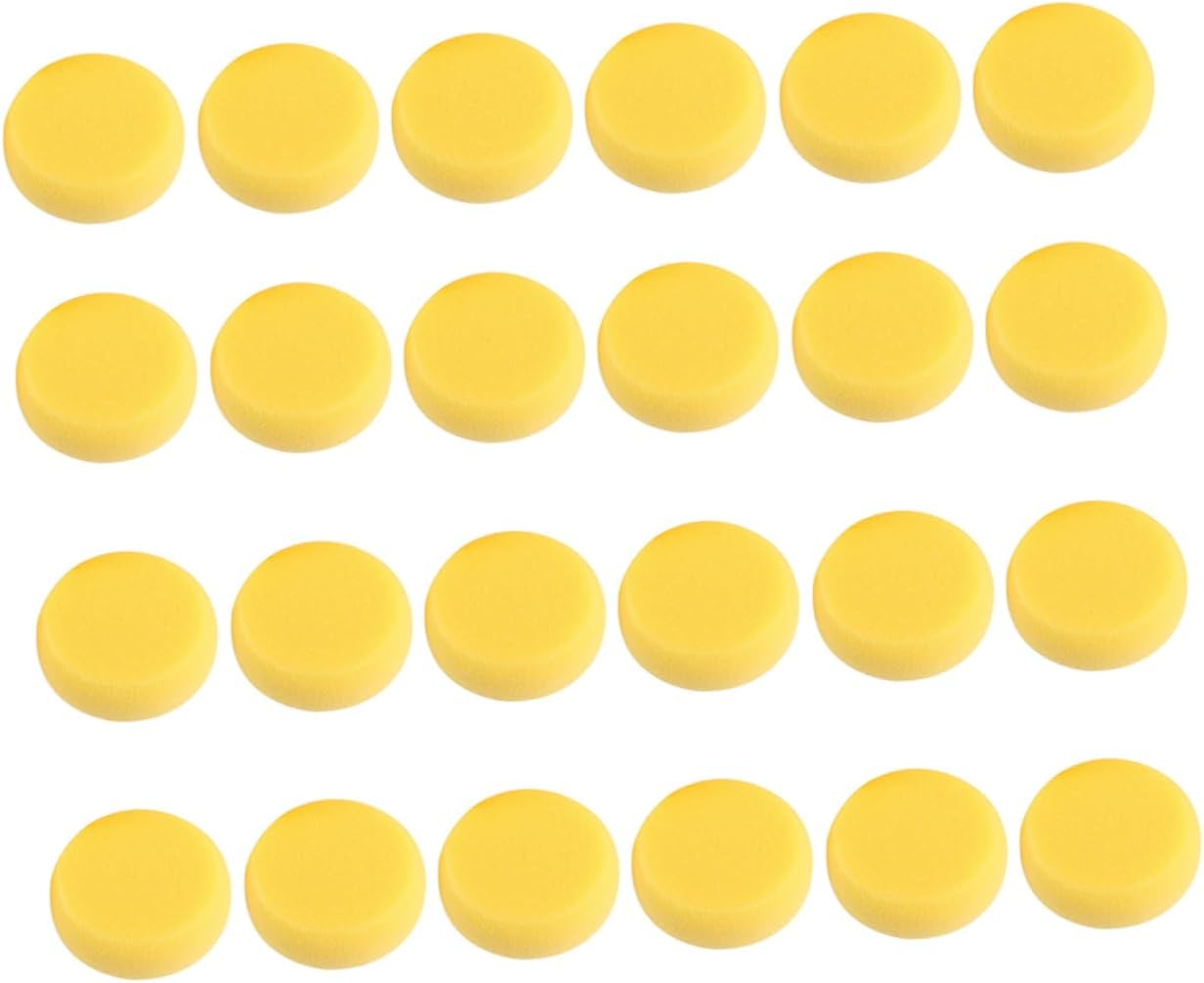 1set Yellow Round Artist Sponges Versatile Painting and Cleaning Tools for Crafts Home Projects and Face Paint Applications