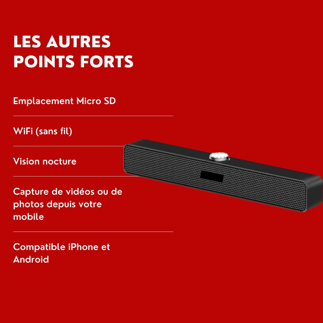 Altavoz Bluetooth con cámara espía 4K WiFi