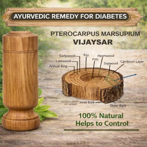 Image of Vijaysar Wooden Tumbler Glass for Water | Traditional Ayurvedic Wood Cup | Natural Herbal Drinkware for Daily Wellness