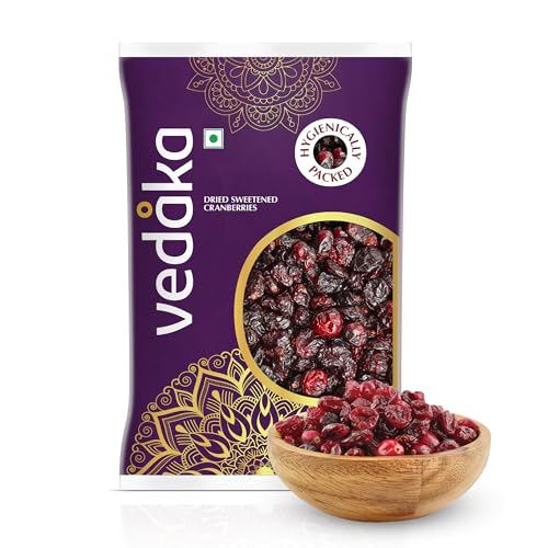 Amazon Brand - Vedaka Dried Sweetened Cranberries | 1 Kg | Whole | Tasty...