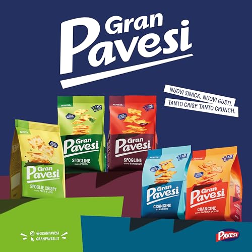 Gran Pavesi Cracker Le Sfoglie Crispy Gusto Lime e Pepe, Cotte al Forno, Snack Salato e Croccante, Senza Olio di Palma, 12 Confezioni da 150g - Immagine 3