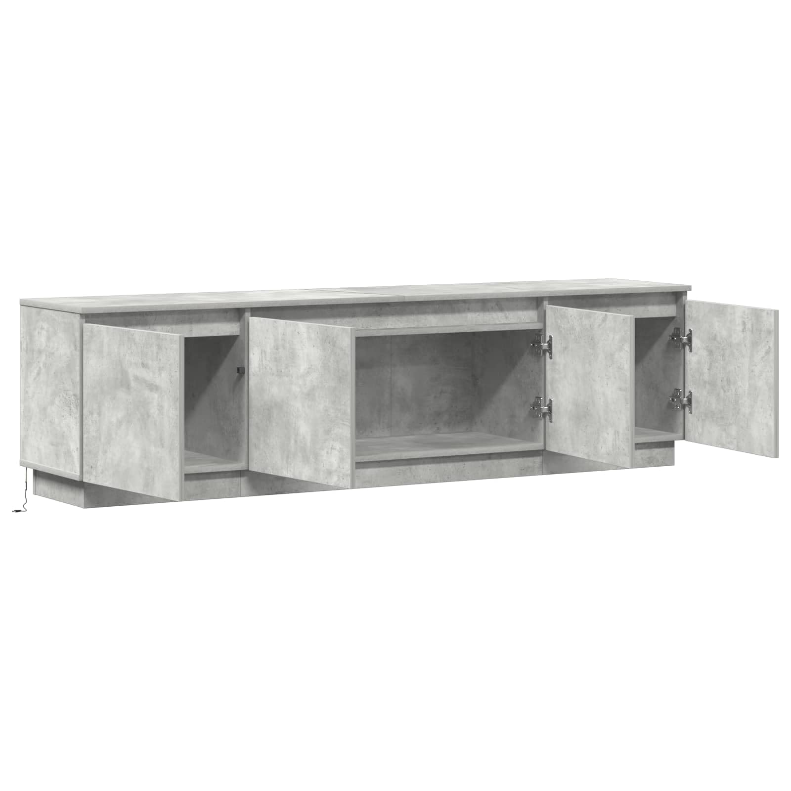 Madera Resistente Con Iluminación LED Estilo Moderno Gris 180x38x49cm