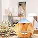 Oil Diffuser, Avaspot 2 Pack 250ml Wood Grain Essential Oil Diffuser, Cool Mist Ultrasonic Aromatherapy Diffuser, 7 LED Light Aroma Diffuser Auto-off Humidifier, Adjustable Mist Mode for Home, Office