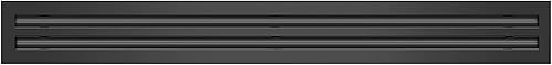 Difusor de ranura lineal de 36" - (2 ranuras) doble ranura - Ventilación de aire de aluminio decorativa negra - Calefacción y refrigeración Cubierta