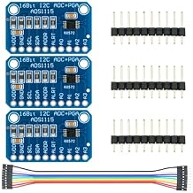 3Pcs ADS1115 16 Bit 16 Byte 4 Channel Analog to Digital Converter Precised Amplifier Board Module ADC IIC I2C Compatible with for Arduino Raspberry Pi