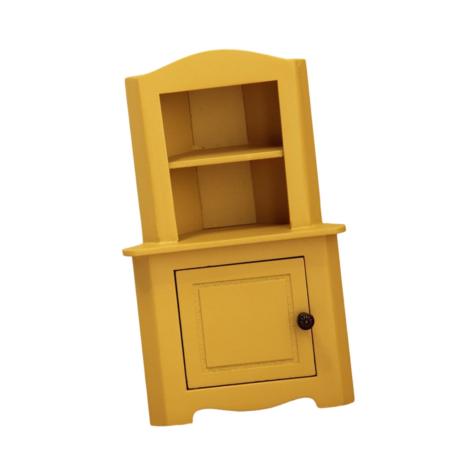Armario de madera modelo muebles escala 1:12, amarillo