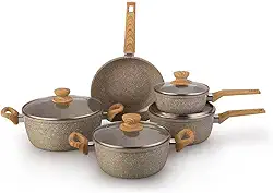 Conjunto de Panelas Oster Marble Eddition - 5 peças Cinza Dust