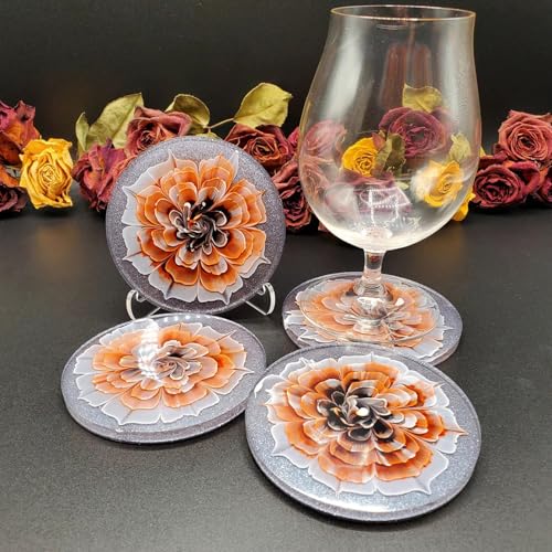 Midnadiy RESIN COASTER Molds - Large Round Square Silicone Coaster Molds thumb #1